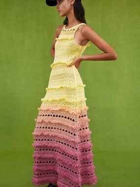 America & Beyond Degrade Cotton Spring Summer Dress